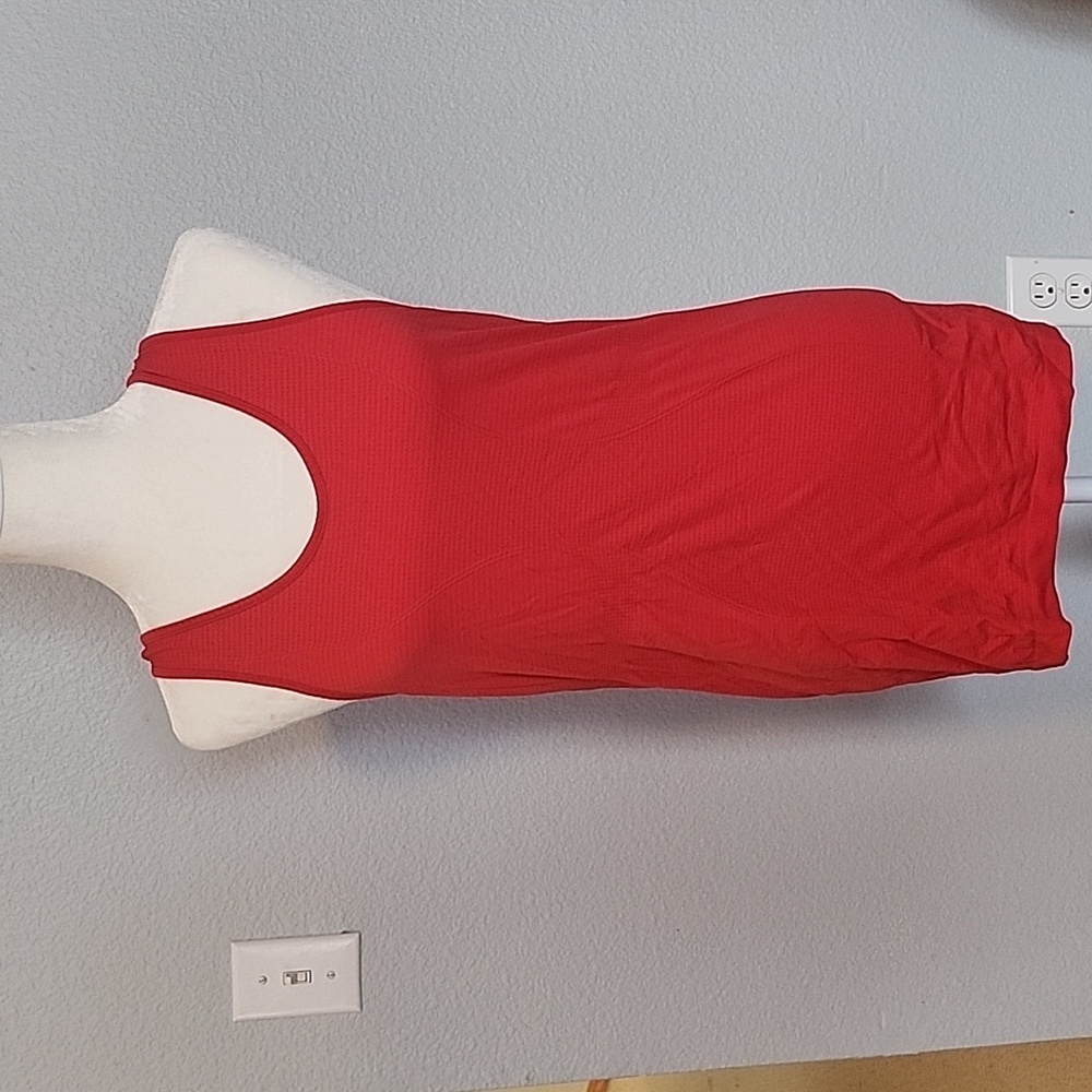 Zyia Active Red Racer Back Activewear Tank Top Women's Size Large